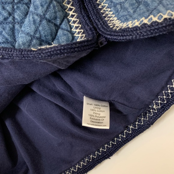 Hanna Andersson Padded and Hooded Dark Denim Quilt Jacket Size 2T (85 cm) - Picture 3 of 5